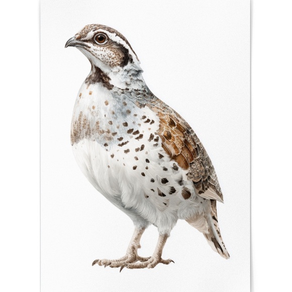 Watercolor Quail Wall Art Print, Unframed - Vibrant Nature-Inspired Home Decor - Picture 2 of 6